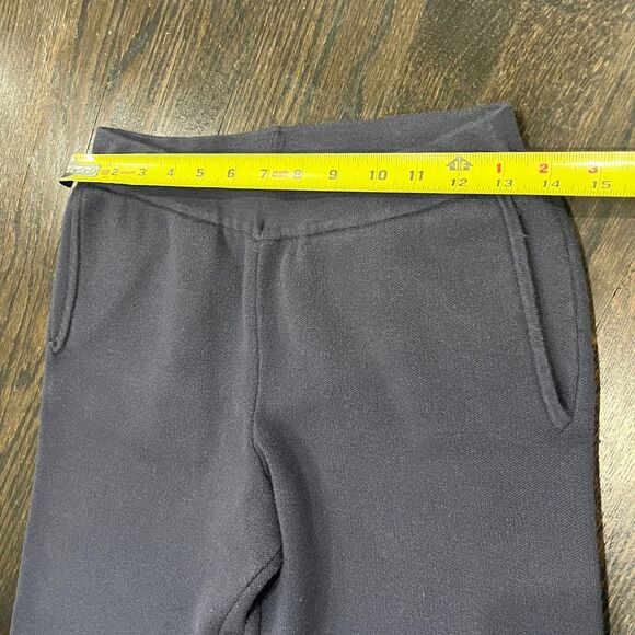 Monrow Pants Women’s Small Blue Soft Knit Flare Ankle Slit Athleisure Elastic - Picture 4 of 6